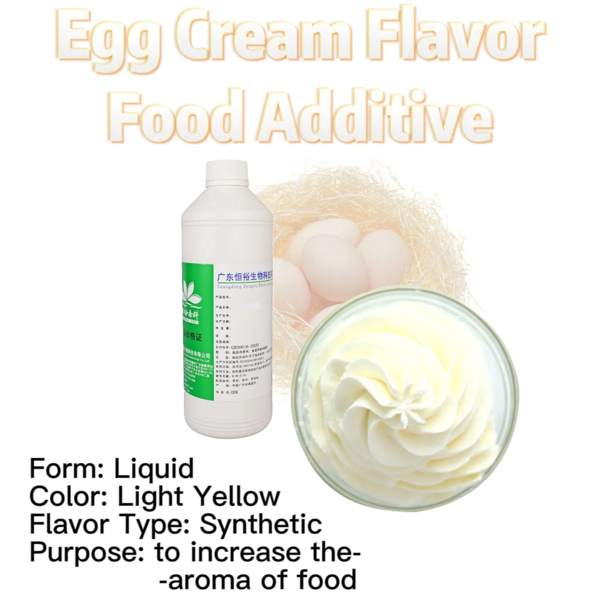 Artificial Flavors Good Solubility Liquid Egg Cream Synthetic Flavor