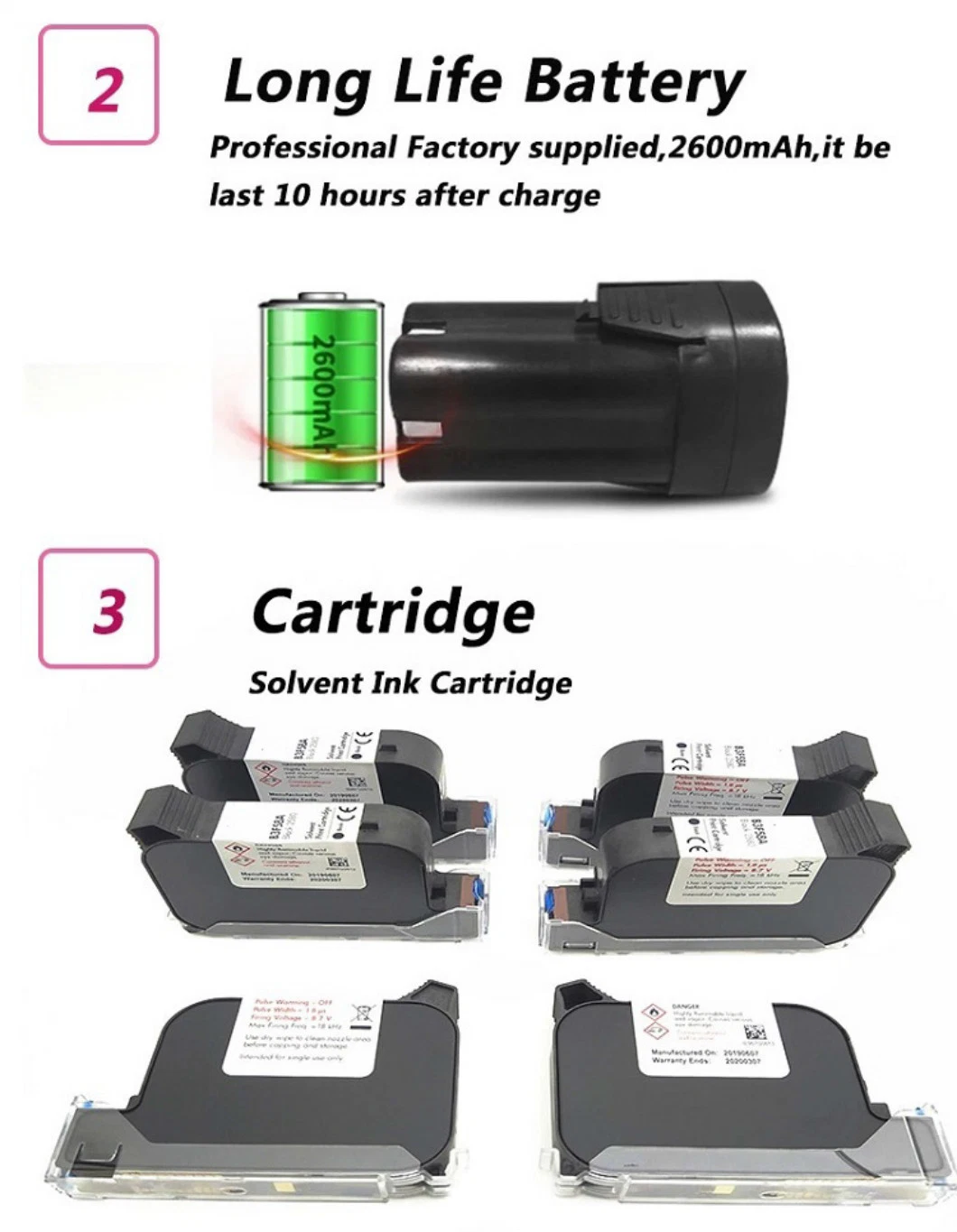 Original 2580/B3f58A Ink Cartridge for HP Code Printer