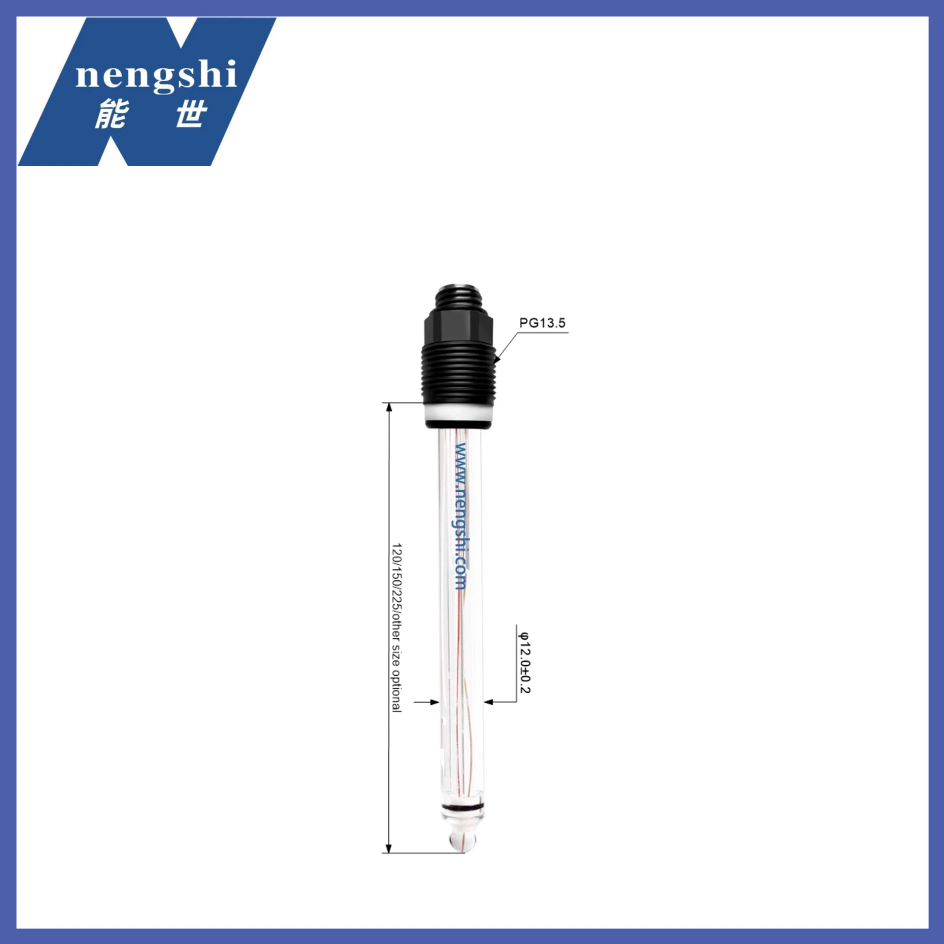 Sensor de ORP de laboratório PT Ring em vidro para medidor de laboratório