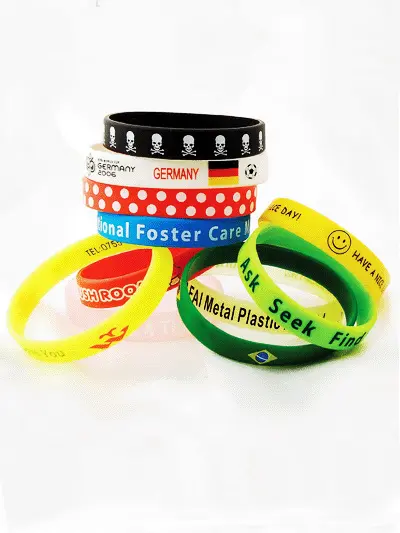 Pulseira de Silicone cheios de cores personalizadas