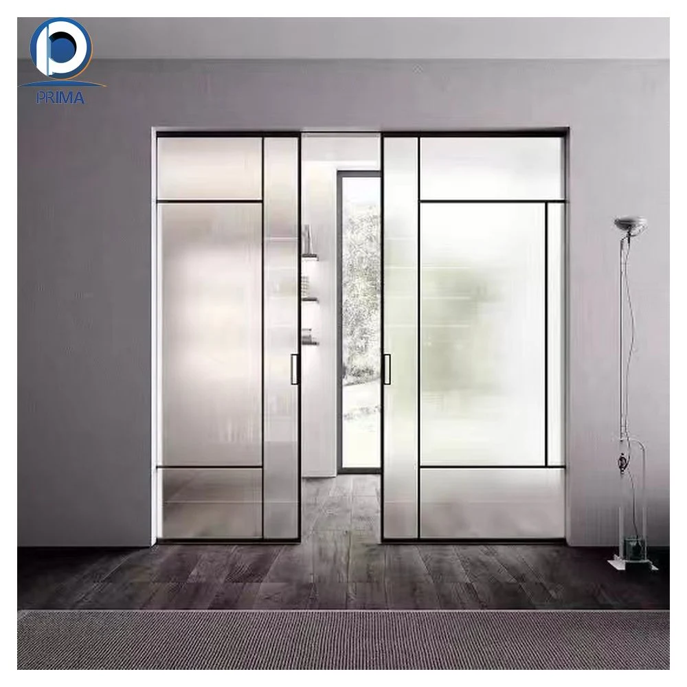 Aluminum Sliding Flush Glass Sliding Door Interior System