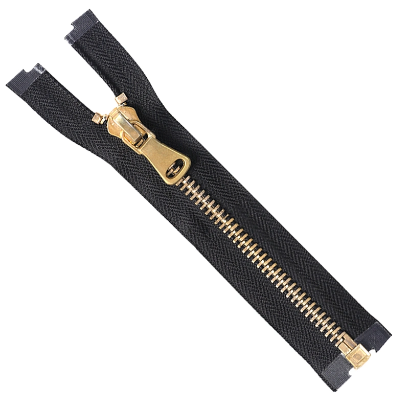 #15 Metal Gold Color Open End Fancy Slider Zipper