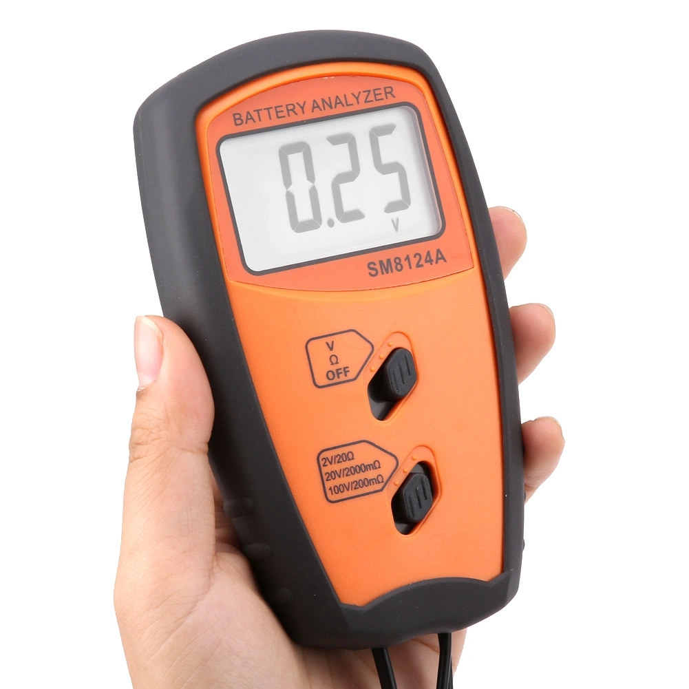 Rechargeable LCD Display Digital Resistance Voltmeter Battery Voltage Tester