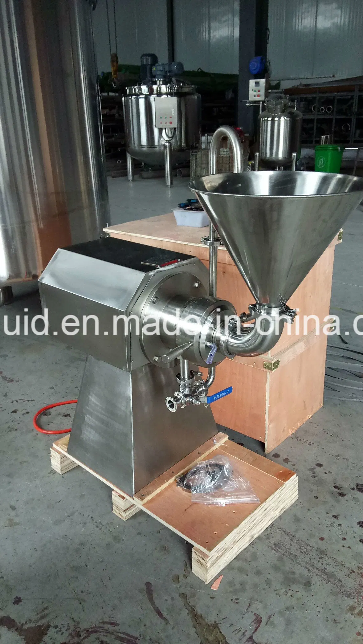 2800rpm High Speed Stainless Steel Wet Grinding Equipment Industrial Horizontal Type Colloid Mill for Food