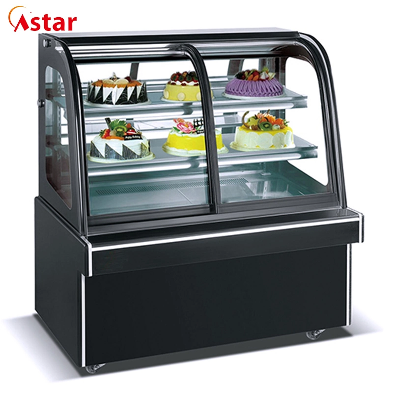 Double Layer Insulating Glass Door Cake Showcase/Refrigerator with Ce