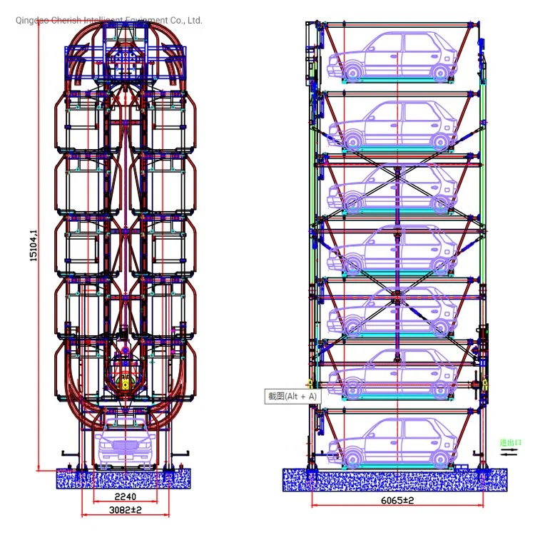 Rotación vertical barato sistema de aparcamiento coche giratorio elevación almacenamiento