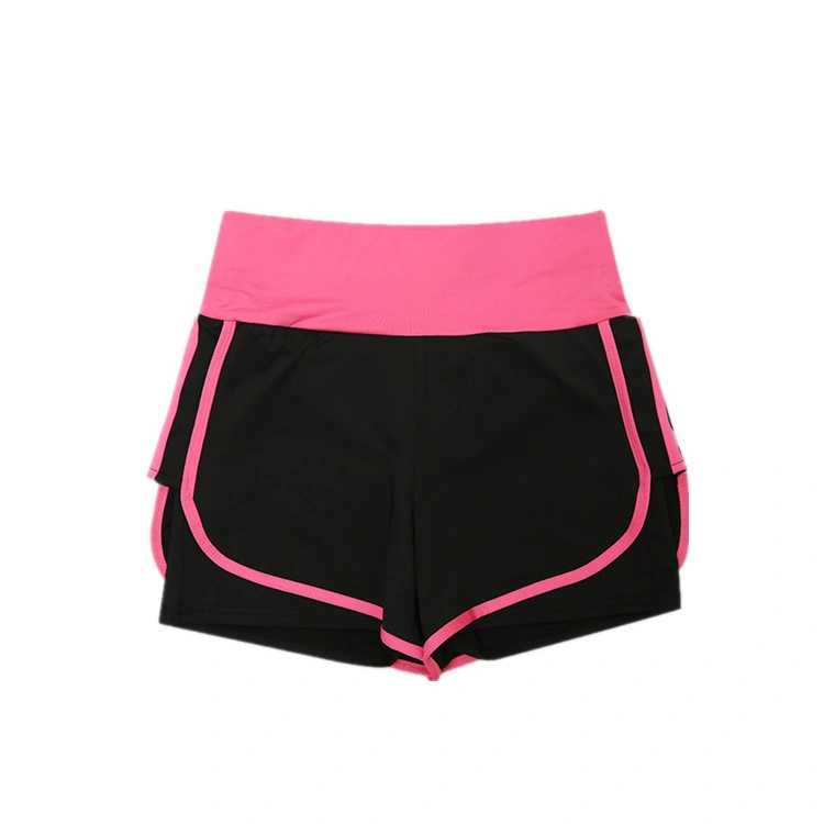 Spring Summer Fitness Running Pantalón corto deportivo de dos piezas para mujer