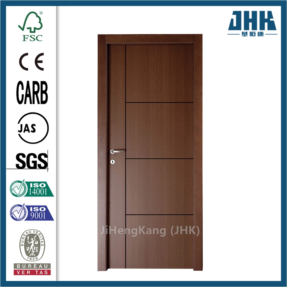 Puerta de madera compuesta hueca/sólida Jhk-FC03 con diseño moderno de ranuras interiores