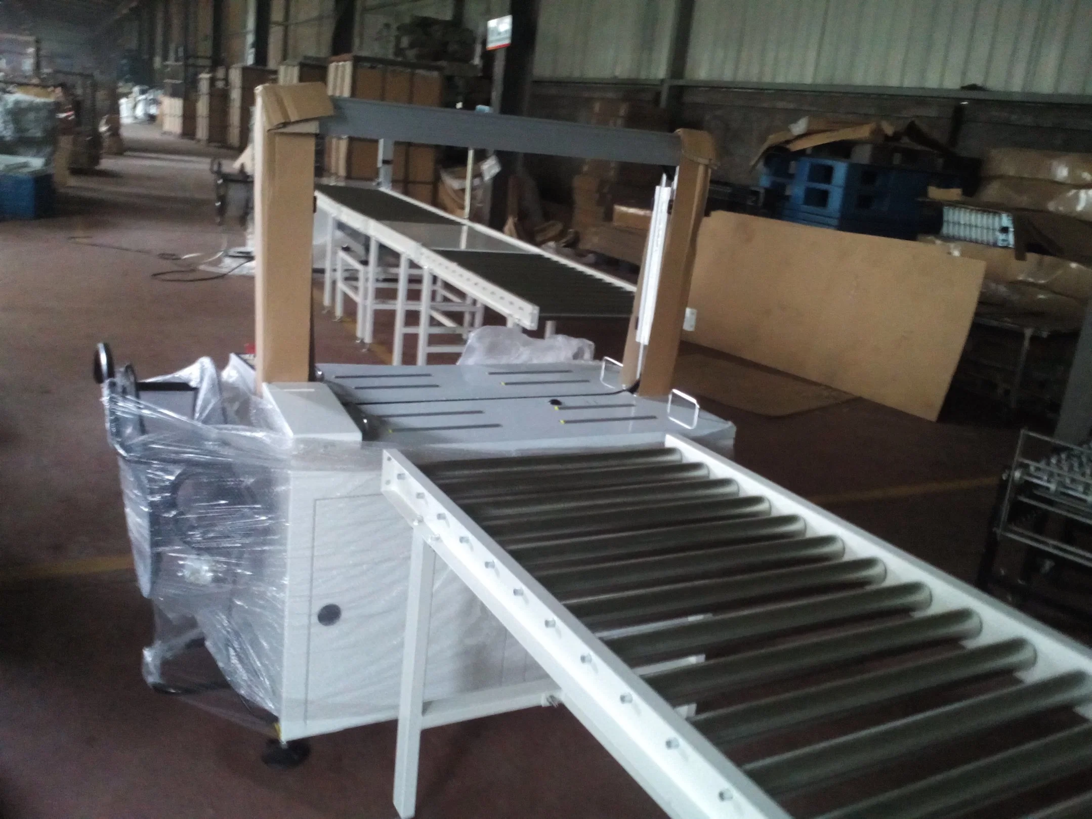 Semi-Automatic Packing Line Roller Conveyor System with Weighing Unit