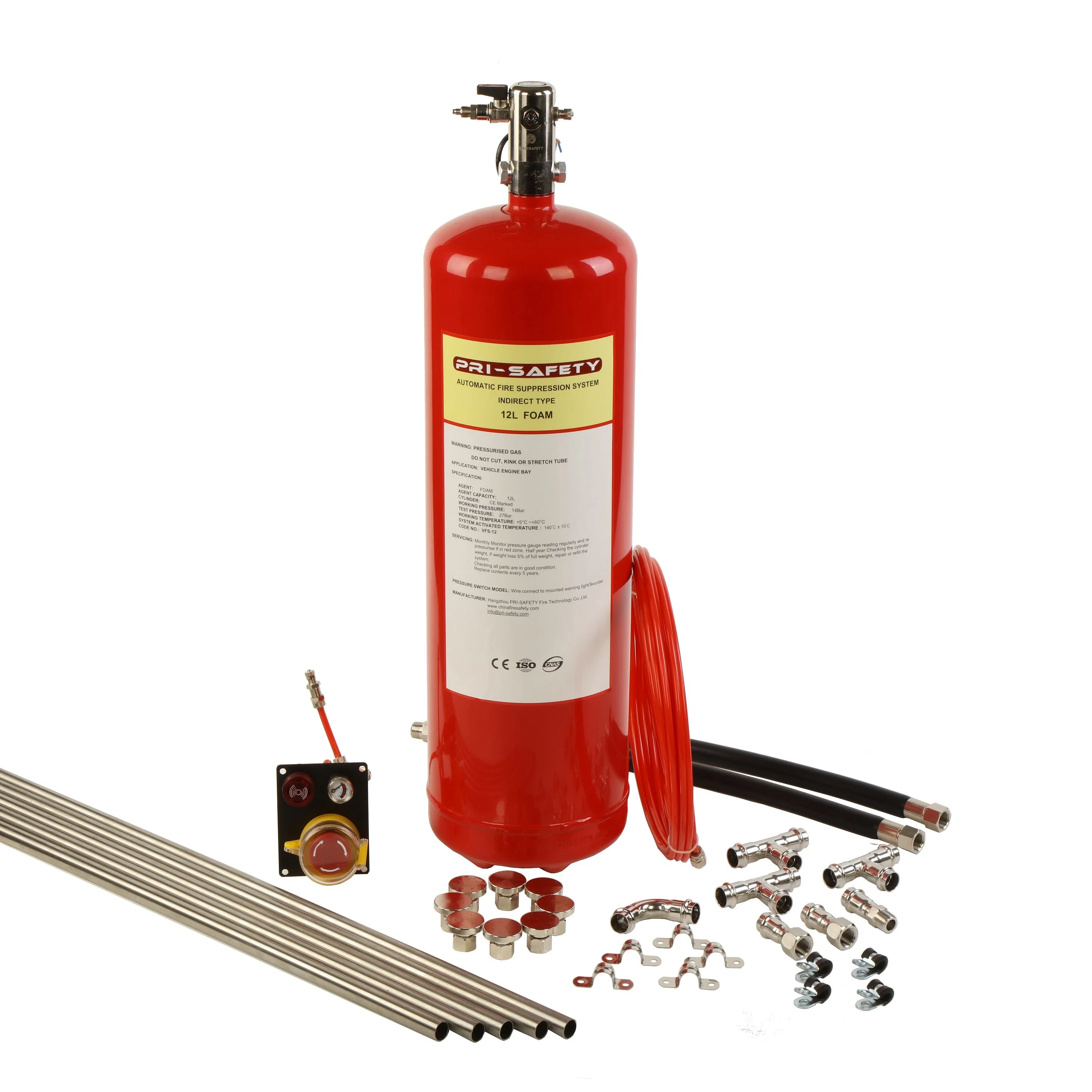 ECE R107 Foam Automatic Fire Suppression System for Bus Engine