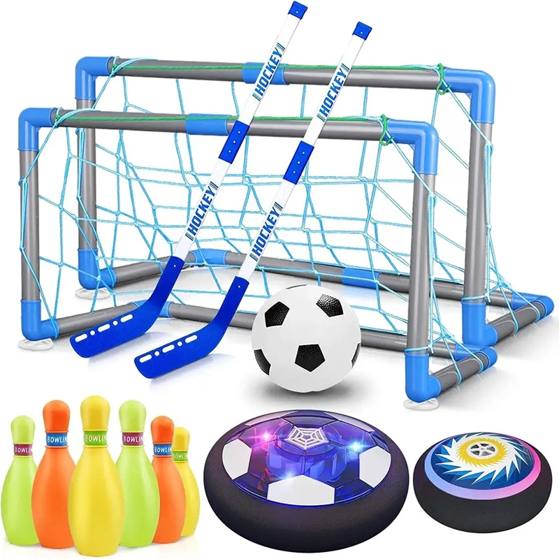 Großhandel 2-in -1 suspendiert Fußball Childre Spielzeug Indoor und Outdoor Kinder Lustige Sport Spielzeug Fußball Hockey Set mit LED Licht