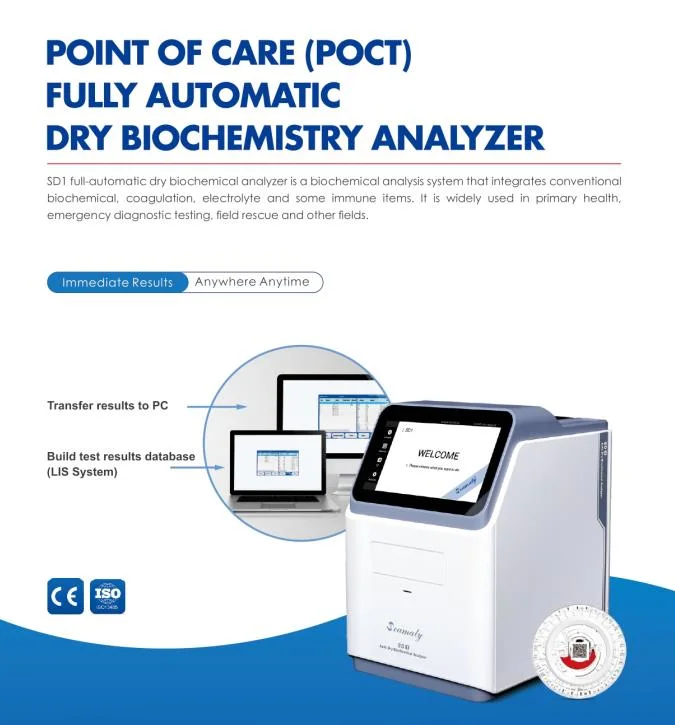 Medical Seamaty SD1 Chemische Chemie Vollautomatische Biochemie trockene Biochemie Bluttestgerät Des Analysators