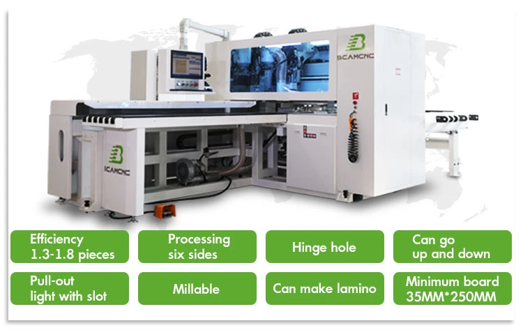 Holz voll automatische sechs-Seiten-CNC-Bohrmaschine Holzbearbeitungsmaschinen für Schrankmöbel