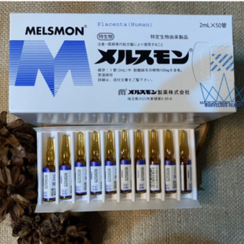 Japón Melsmon la placenta humana 2ml x 50 para la piel y antienvejecimiento rejuvenecimiento