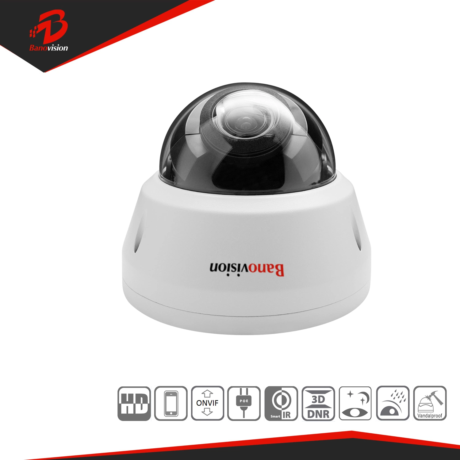 Banovision 8MP 4K Vigilancia de cúpula globo ocular Zoom Poe IP Security Cámara CCTV