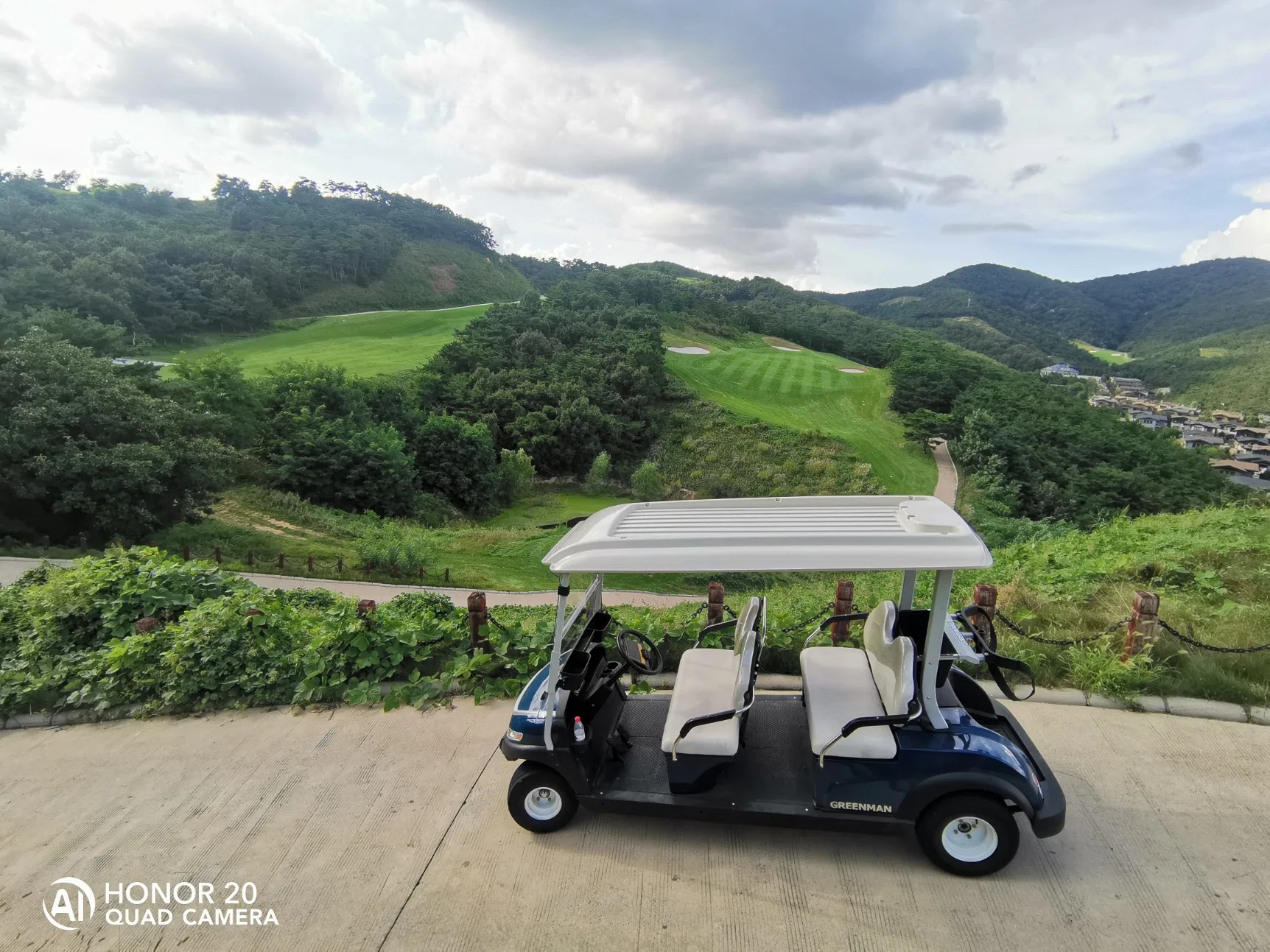 Voiture électrique, voiturette de golf, voiture de golf, véhicule électrique avec châssis en alliage d'aluminium et batterie au lithium.