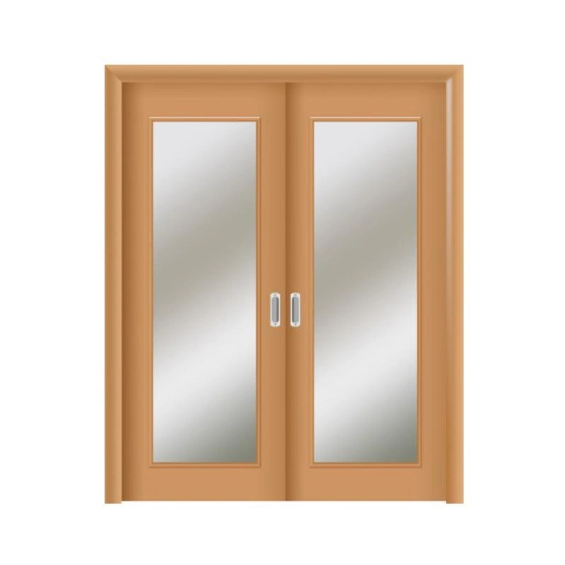 Doble PVC templado WPC Puerta vidrio deslizante Baño dormitorio Puerta