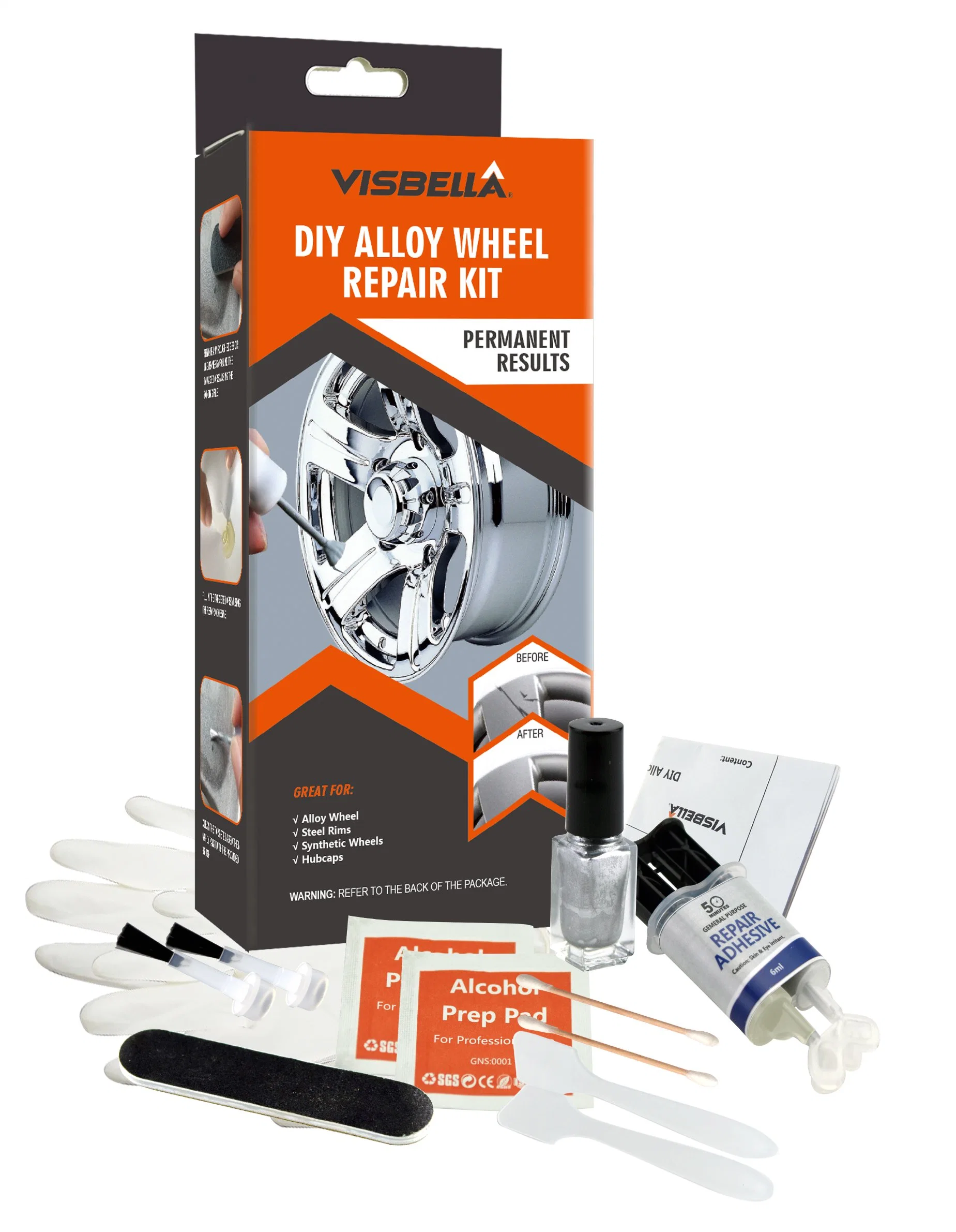 Visbella DIY Alloy Wheel Repair Kit with High Quality