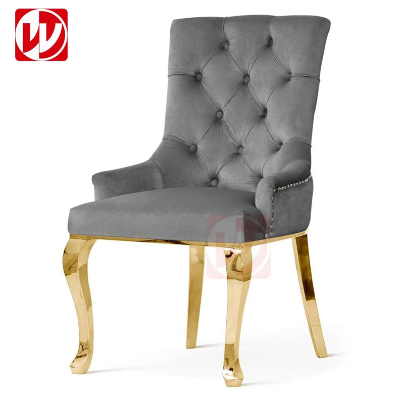 Modern Luxury Stainless Steel Home Black Dining Chair Velvet Hotel Furniture