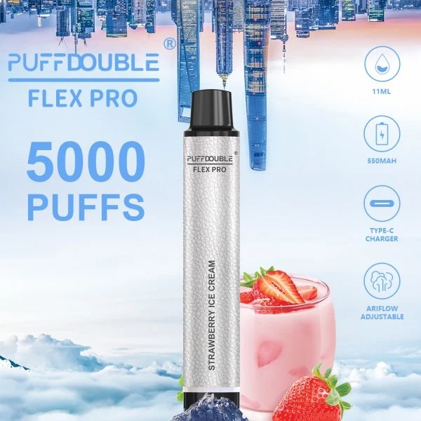 2023 Qualitativ Hochwertige Produkt Mesh Coil Einweg Elektronische Zigarette Puff Double Flex pro 5000 Puffs Wholesale/Supplier I Vape