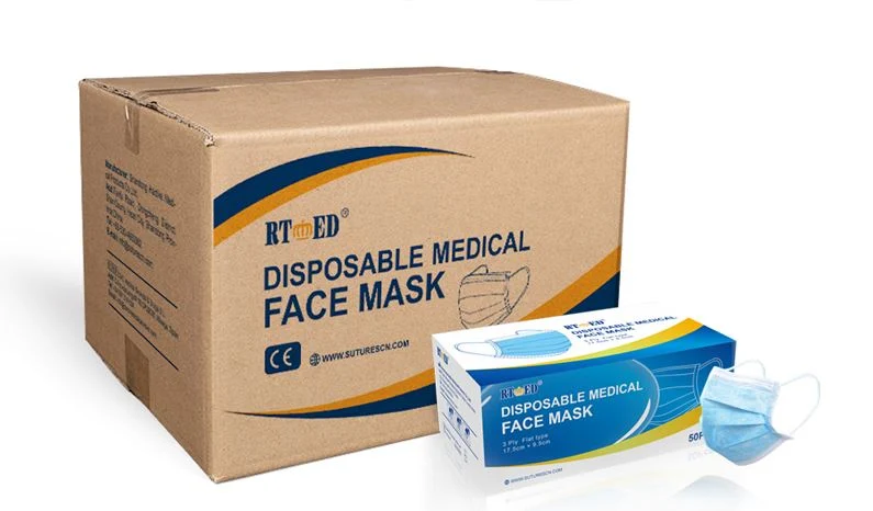 Customized Box 50 PCS Disposable Surgical Medical Face Masks