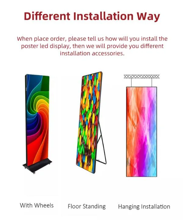 P2.5 Indoor LED Poster Display Smart Control