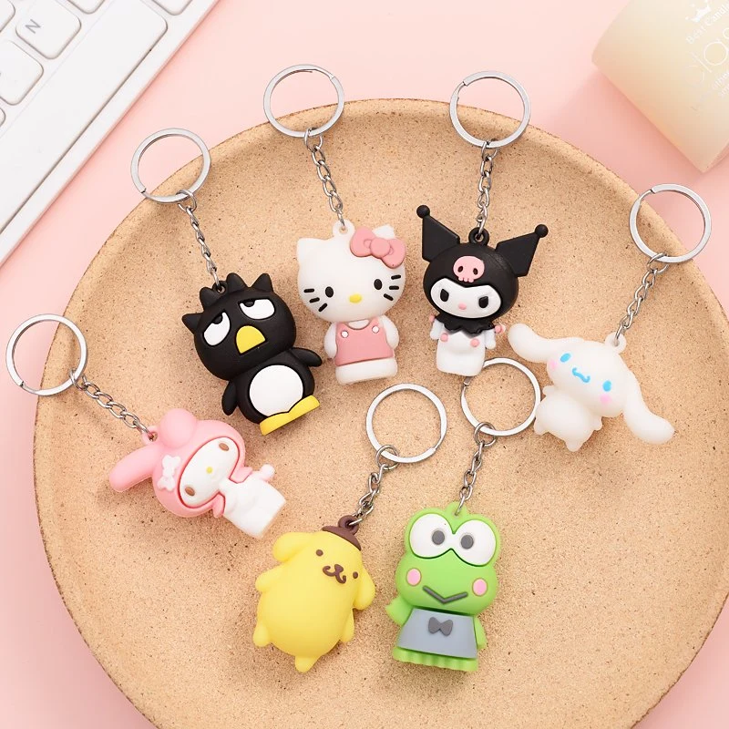 Customized Cute Logo 3D/2dpvc Anime Keychain Cheap PVC Rubber Keychain Gift