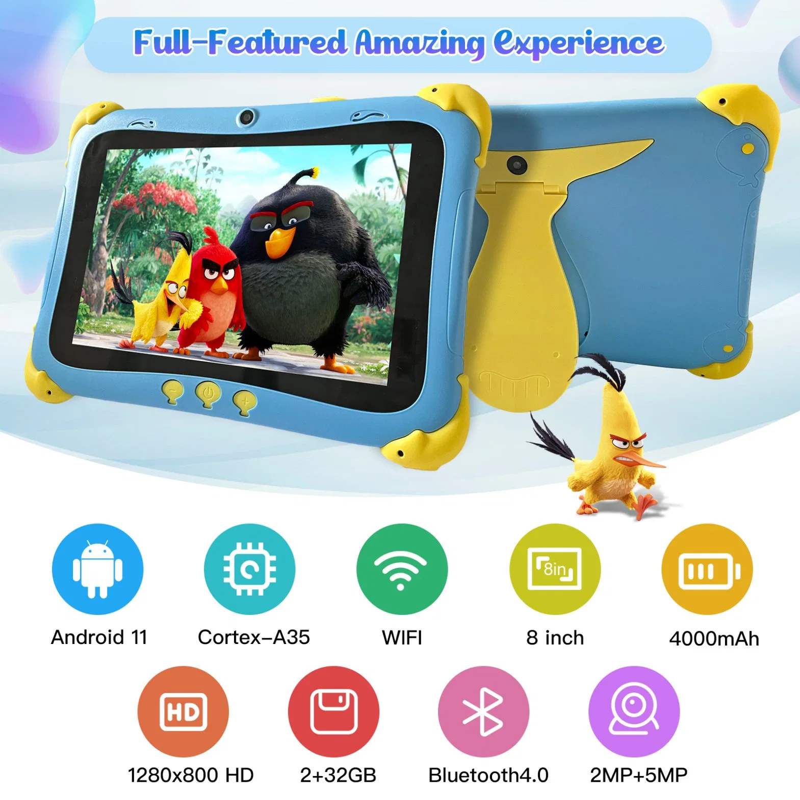 New 8 Inch Gms Android 11.0 WiFi Rugged Tablet PC Rk3326 Quad Core for Kids Children Learning Educational Iwawa Tablets