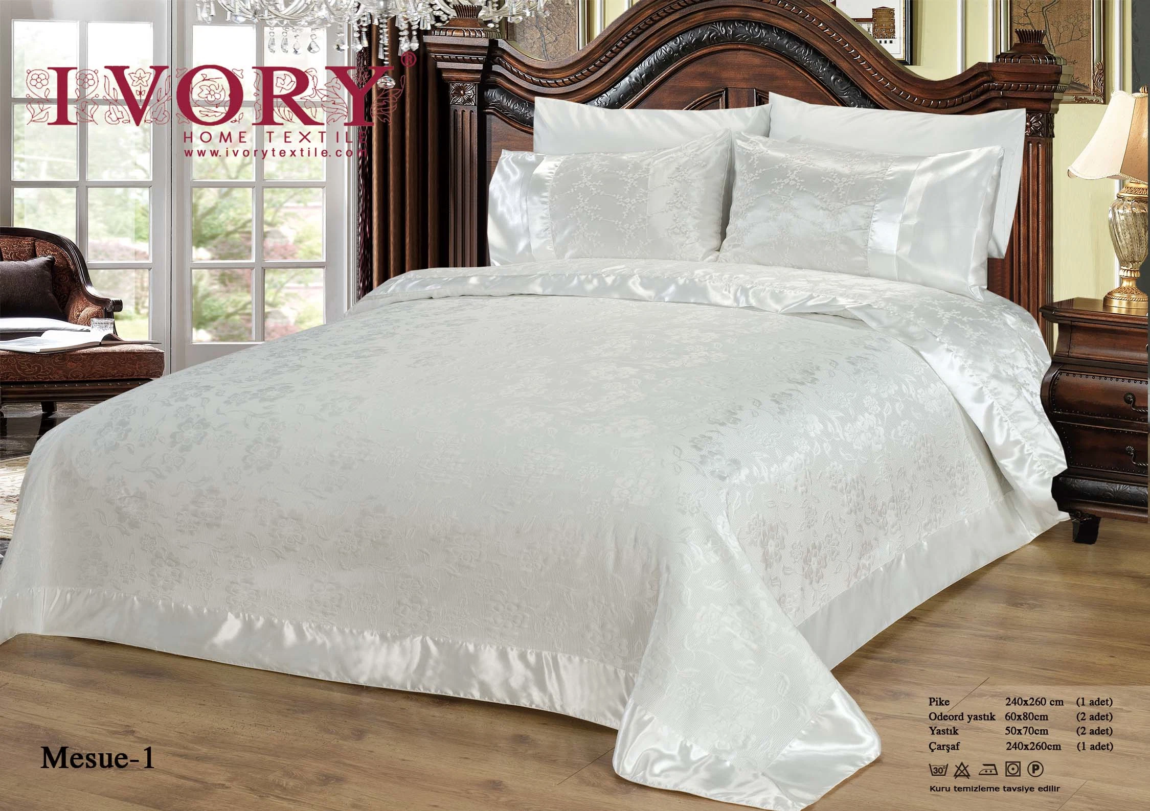 Luxury Wedding Satin Bedding Set with Gift Box