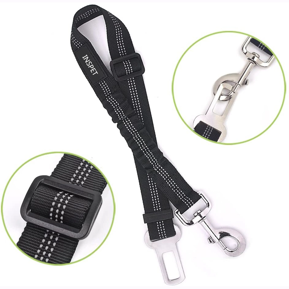 Reflective Tactical Nylon Bungee Dog Seat Belt Vehicle