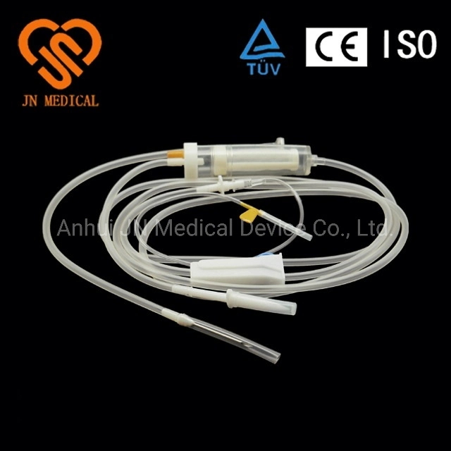 CE ISO Sterilization de óxido de etileno fornecimento médico Disposable Infusion Set / Conjunto IV com agulha de seringa