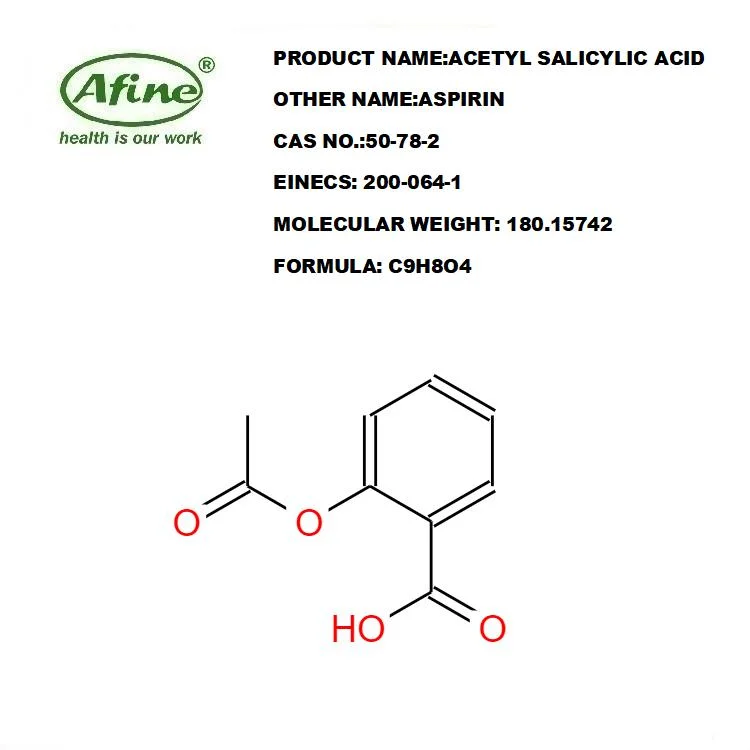 CAS 50-78-2 acétyl l'acide salicylique / l'Aspirine / O-l'acide acétylsalicylique / O-acide Acetoxybenzoic / O-l'acide acétylsalicylique 2-acide Acetoxybenzoic / 2-Acetoxybenzoesre