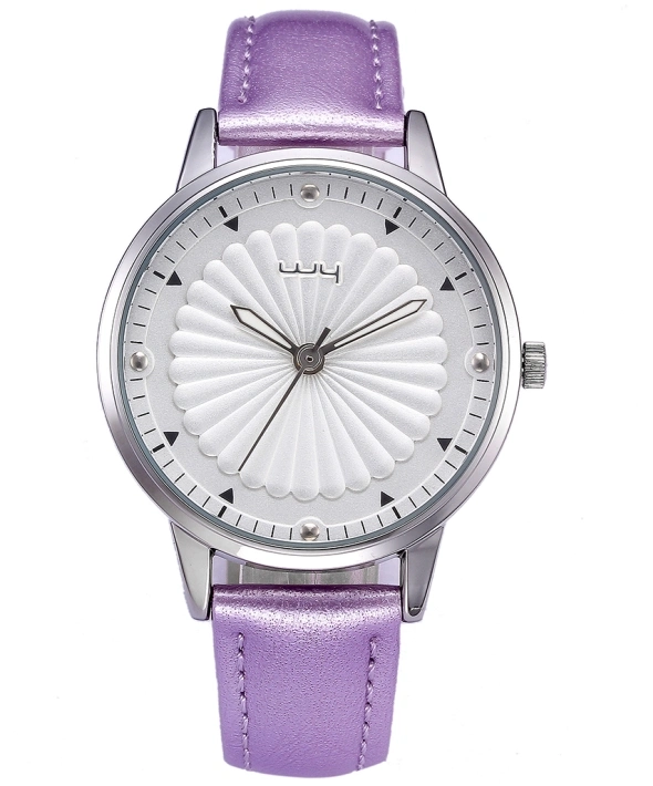 Wholesale/Supplier Leather 3D Flower Ladies Women Gifts Wrist Watch (WY-058)