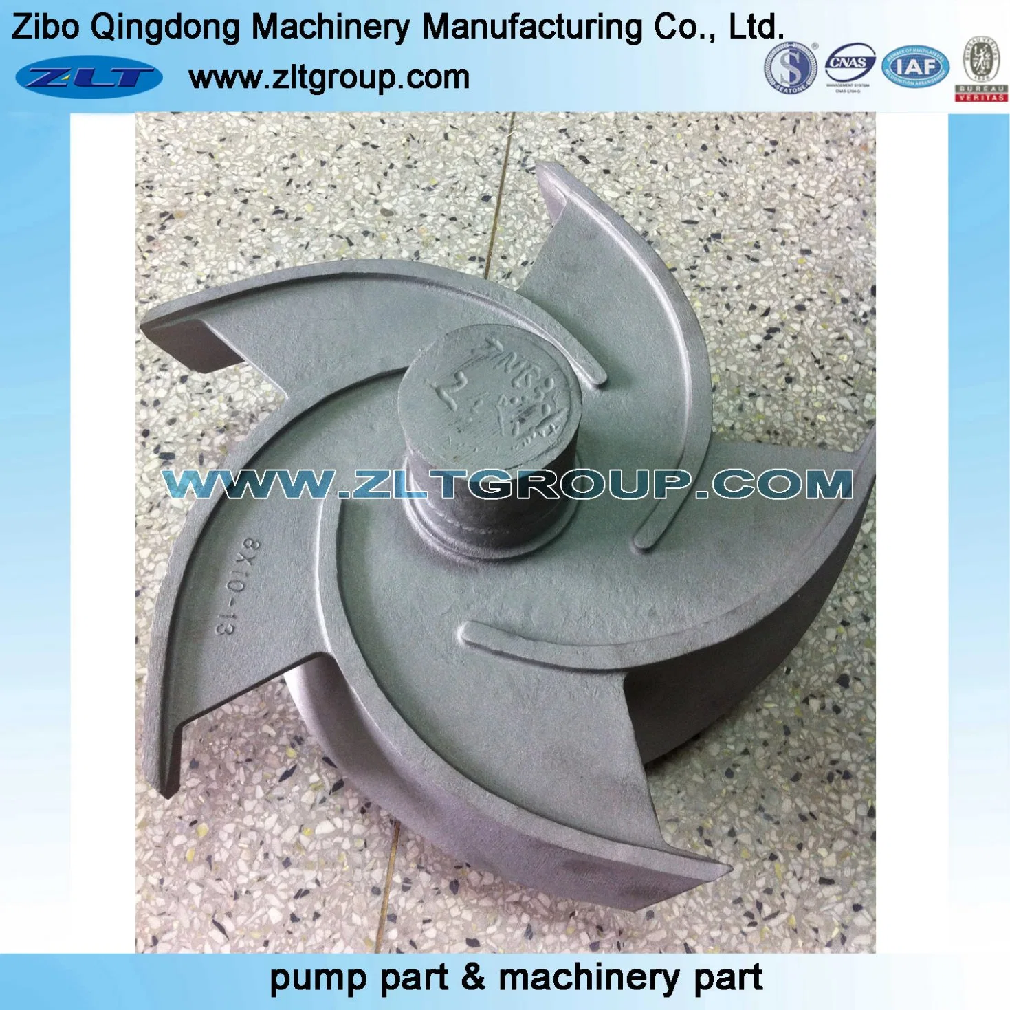 ANSI Process Centrifugal Replacements Pump Impeller 8X10-13 for Sale in Titanium/Stainless Steel 304/CD4/316ss