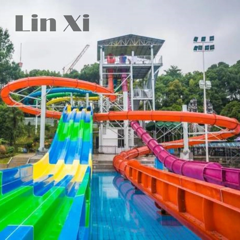 Customized Outdoor Adult Water Park Equipment Children's Amusement Park Glass Fiber Slide