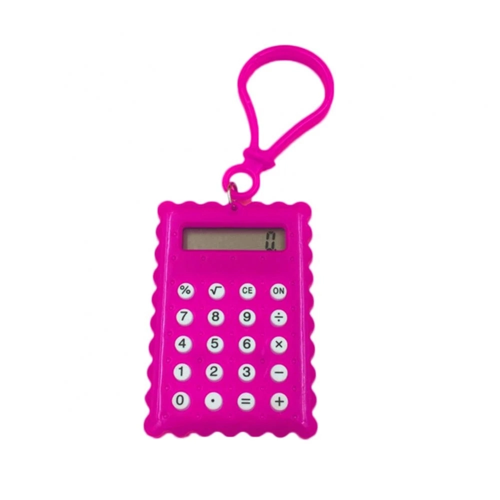 O logotipo personalizado mini calculadora estudante de bolso mini calculadora eletrônica escola de forma biscoito mini calculadora de material de escritório