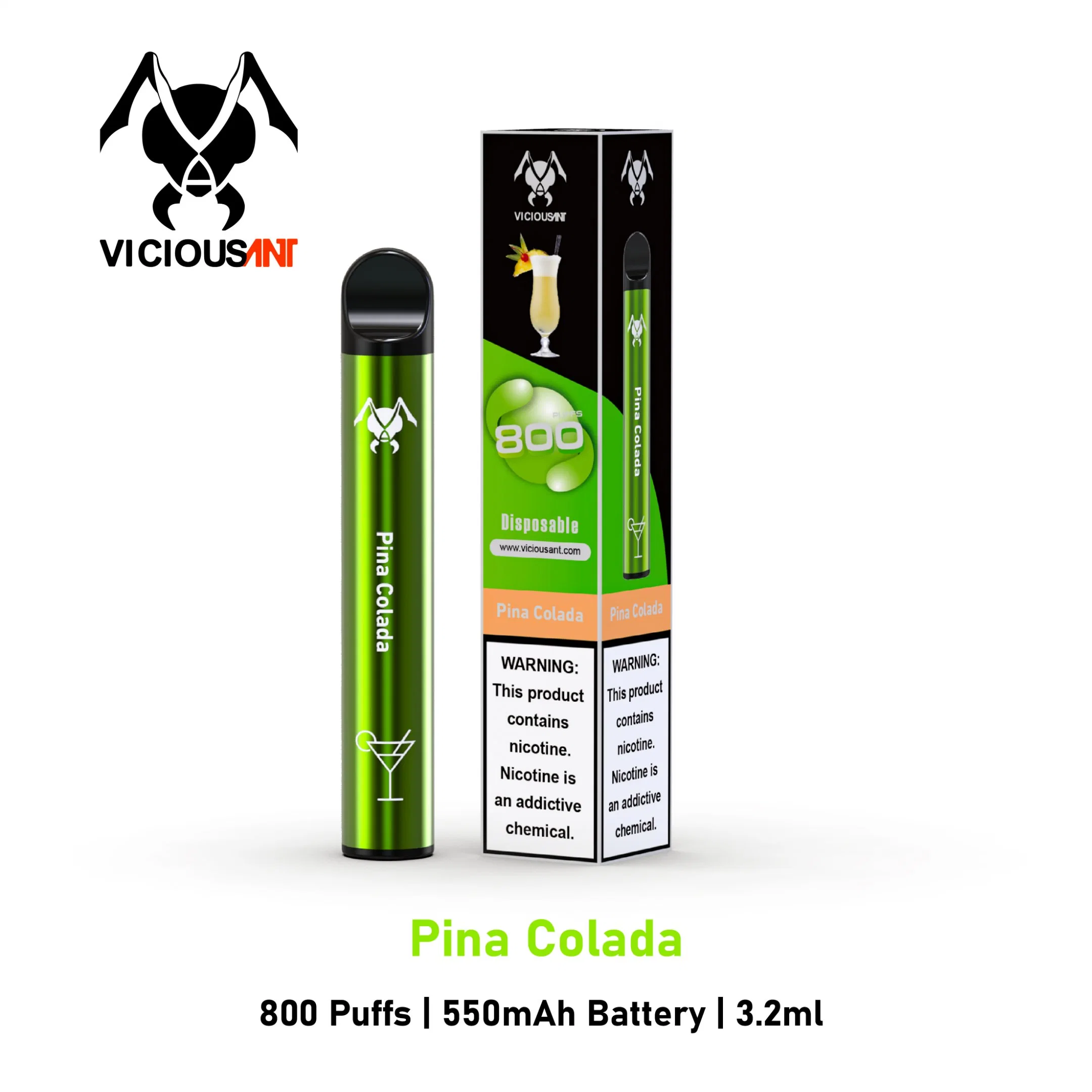 مصنع ادويل بالجملة Vالقِرَدة 550mAh 800 أطواق Vape القلم طراز E-Cigarette