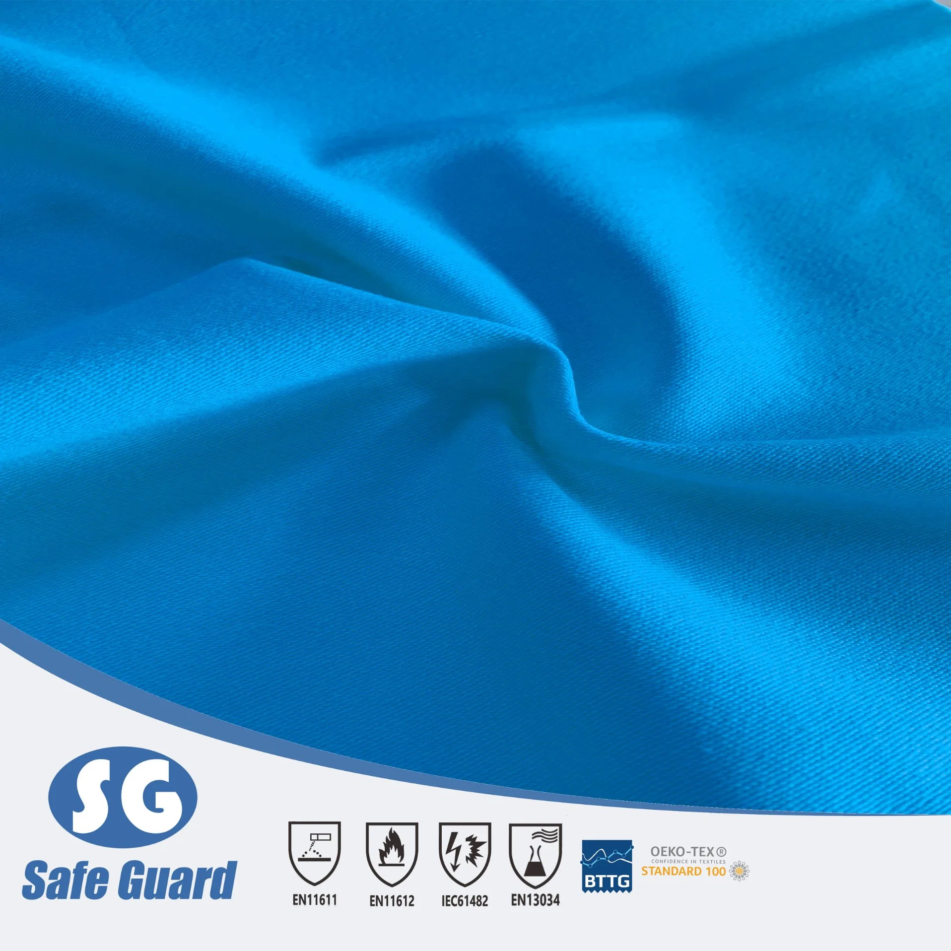 450GSM 100% Cotton Anti Fire Satin Functional Fabric for Safety Workwear