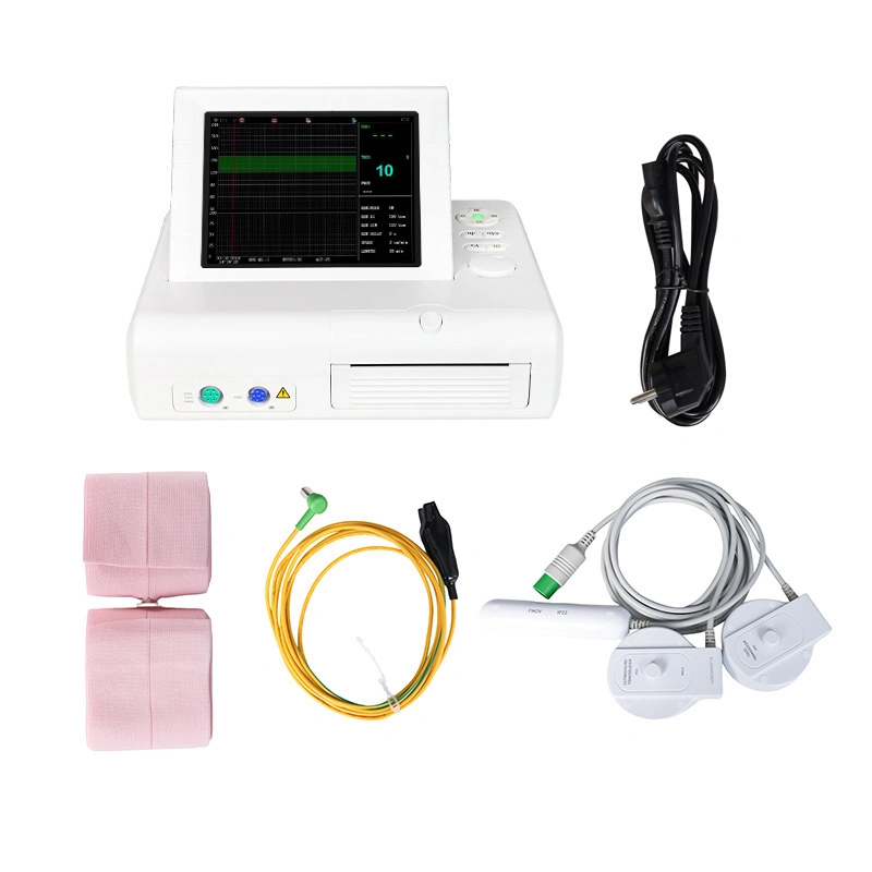 Contec Ce Cms800g Monitor Fetal Ultrasónico de Bebé Ritmo Cardíaco Movimiento del Feto Marca Sensor Toco Máquinas Ctg