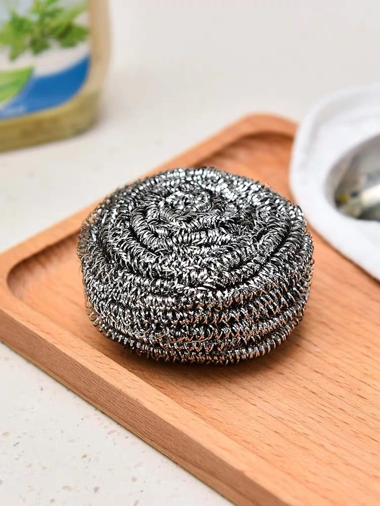 Household Daily Necessity Products Stainless Steel Spiral Scourer Cleaning Ball