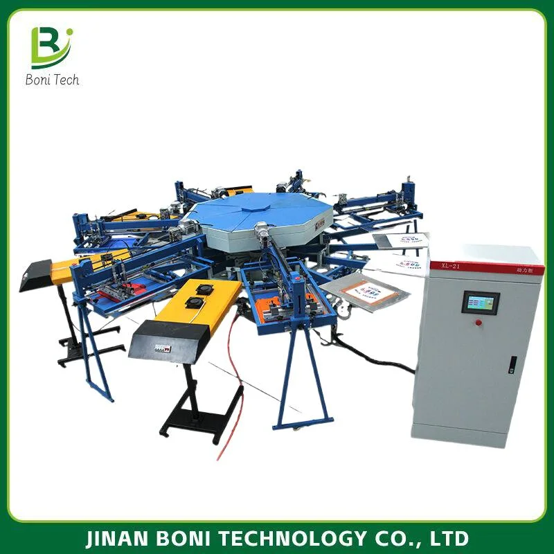 Hot Sale High quality/High cost performance  Manual 6 Color 6 Station T-Shirt Silk Screen Printing Machine Equipment Kr6/14A Kr8/16