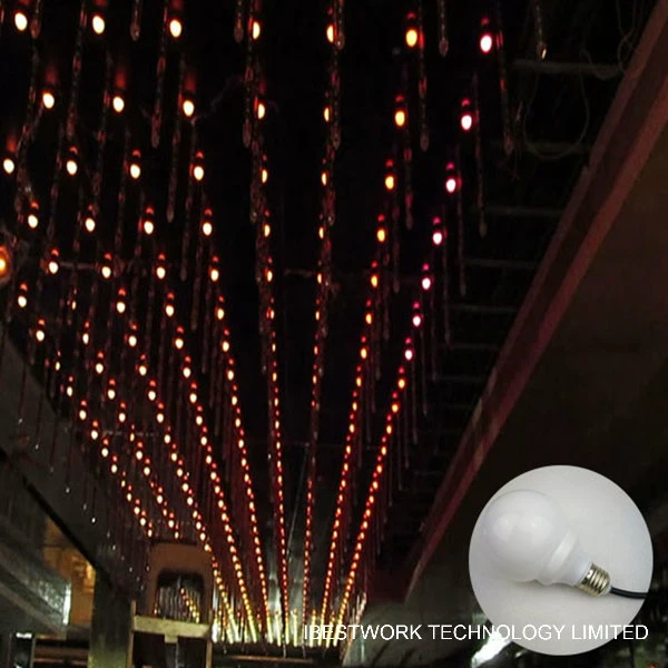 8cm RGB Ball String Light Multicolorful Decoration LED Bulb for Festival Holiday Party