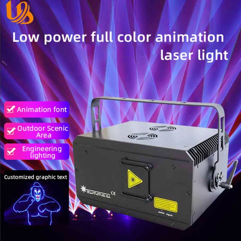 3W RGB Full Color Animation DMX Control Laser Light for Night Club Event