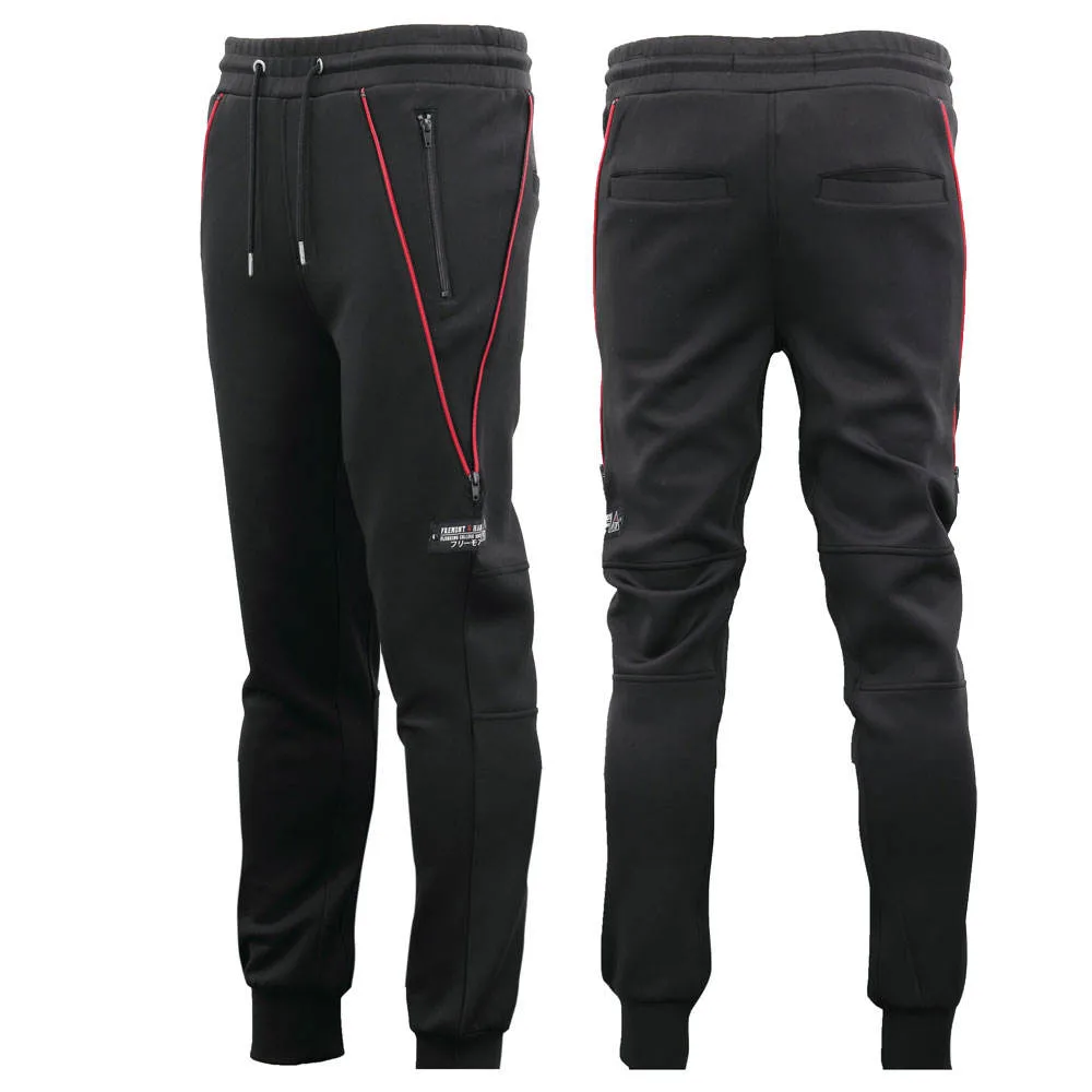 Hot Sale Black Color Track Zip Mens Jogger Pants with Custom Logo