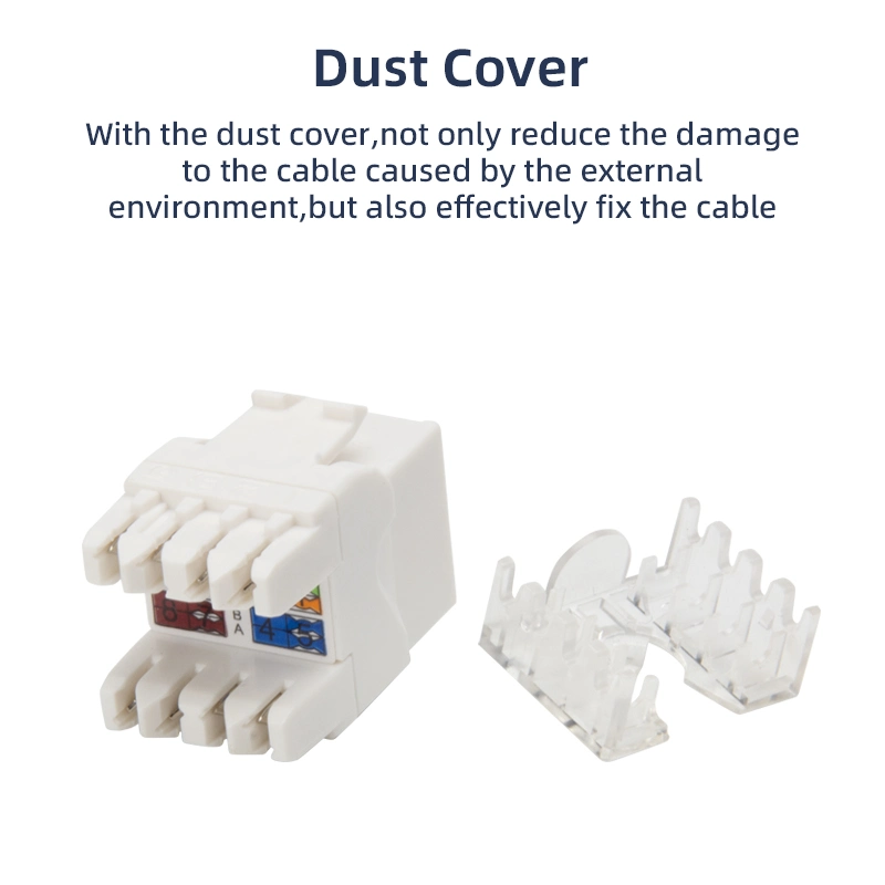 Módulo Ethernet OEM CAT6A conector hembra UTP de 180 grados sin toollas Conector jack modular Keystone Jack