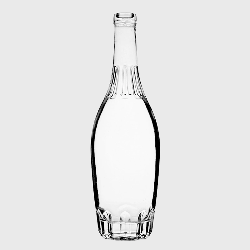 Spot produit contenant de verre de liqueur de spiritueux claire 700ml de boissons de marque de Whisky Gin Bouteille de vin en verre avec couvercle