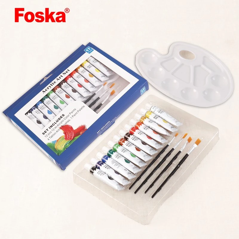 Foska High Quality 12ml Drawing Tube Artist Acrylic Color Set