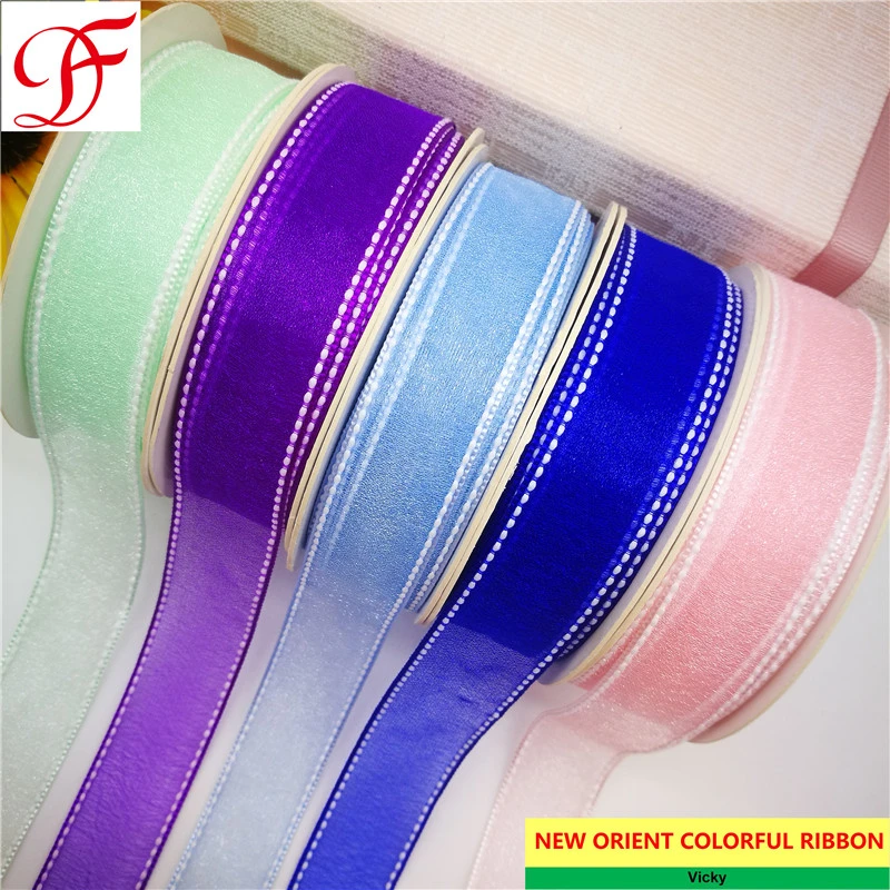 Factory Shining Sheer Organza Ribbon Grosgrain Satin Ribbon Double/Single Face Hemp Taffeta Ribbon Christmas Ribbon Bow Crafts for Box/Gift/Wrap/Box/Underwear