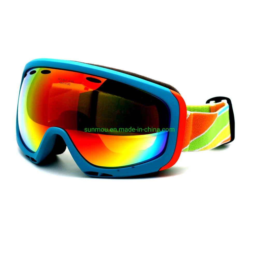 AG0201 Windproof UV Protection Anti-Fog Double Lens Outdoor Sports Skiing Glasses Comfortable Soft Sponge Foam Snow Goggles for Men & Women