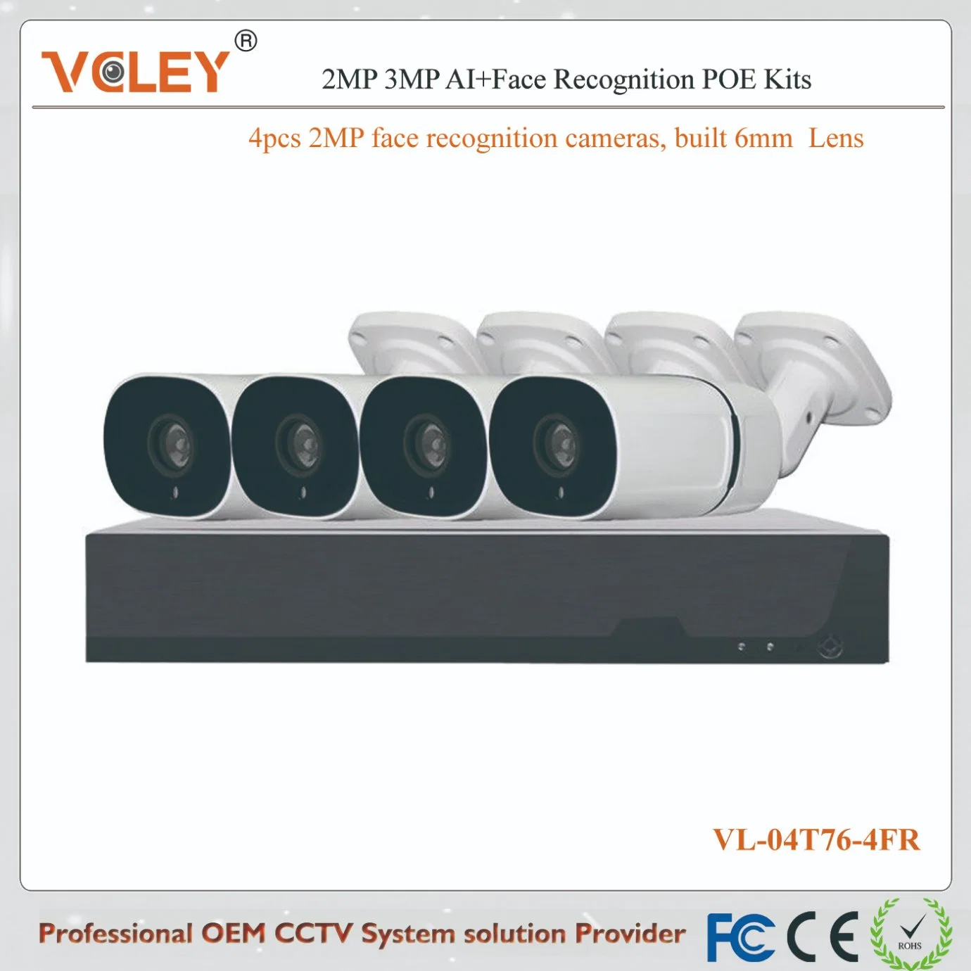 Best Quality CCTV Kit 4 Camera 2MP 5MP 8CH WiFi CCTV Camera Wireless NVR Kit